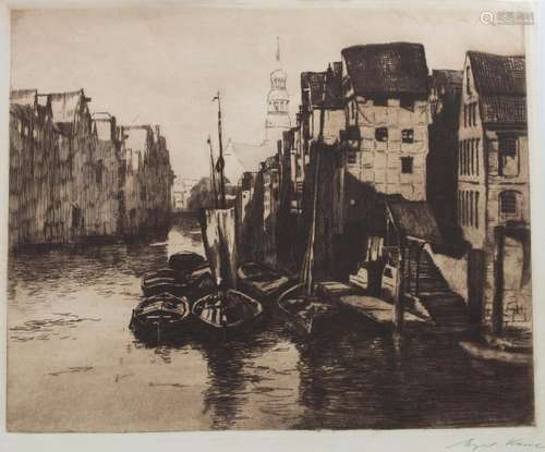 August Kaul (1873-1949), 'Kanal' / 'Canal...