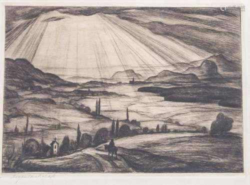 Walter Waetig (1881-1962), 'Hegaulandschaft' / &#x...