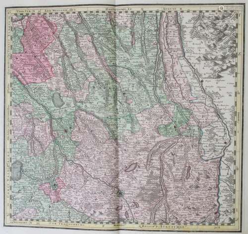 Matthias Seutter (1678-1757), Historische Karte 'Suevia...