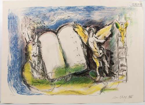 Marc Chagall (1887-1985), 'Moses und die Erscheinung&#x...