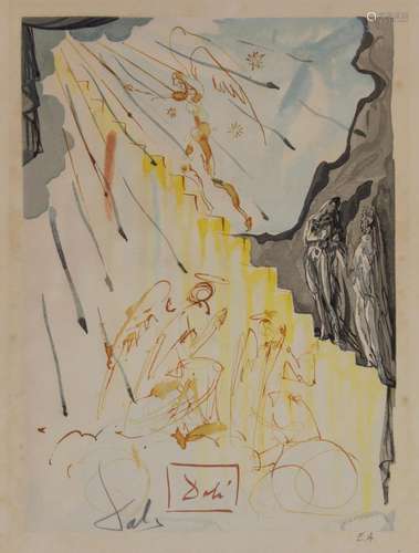 Salvador Dalí (1904-1989), 'Les escaliers céleste'...