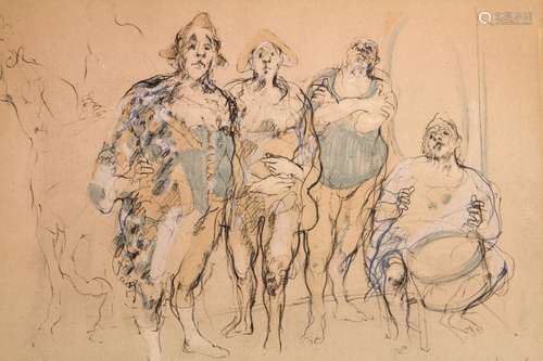 Claude Weisbuch (1927-2014), 'Clowns'