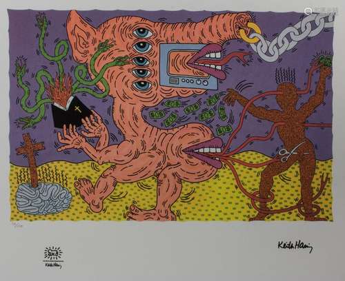 Keith Haring (1958-1990), 'Political line'