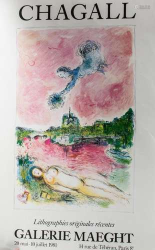 Marc Chagall (1887-1985), Ausstellungsplakat 'Lithograp...