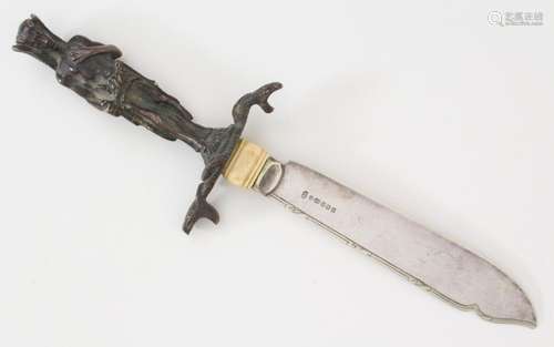 Bronze Brieföffner mit Krieger / A bronze letter opener with...