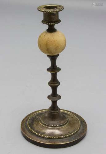 Miniatur Kerzenleuchter / A miniature bronze candle holder, ...