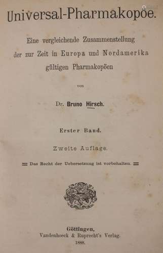 Bruno Hirsch: 'Universal-Pharmakopöe', Bd. 1, Gött...