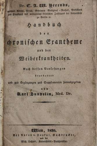 Carl August Wilhelm Berends: 'Handbuch der chronischen ...