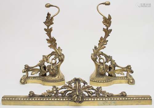 Jugendstil Kaminböcke / Art Nouveau fireplace bucks, Frankre...