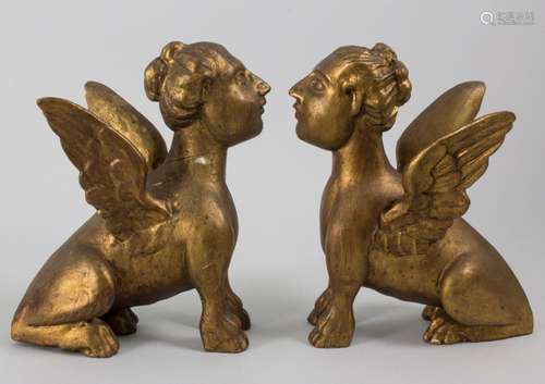 Paar Fabelwesen / Chimären / A pair of mythical creatures / ...