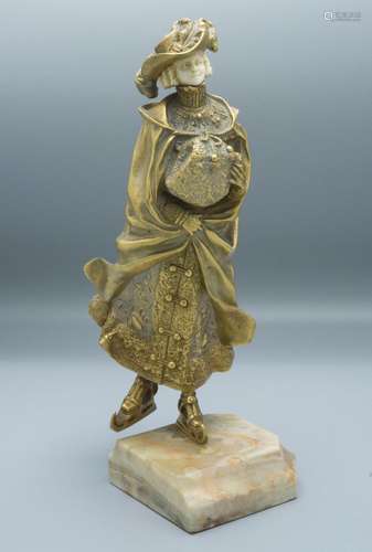 René Paul Marquet (1875-1939), Jugendstil Bronze 'Schli...