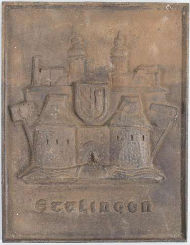 Gussrelief 'Ettlingen' / A relief 'Ettlingen&...