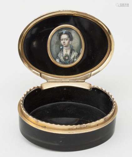 Tabatière mit Miniatur / Snuffbox with Miniature, Paris, ca....