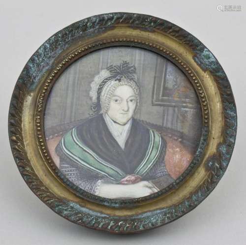 Miniatur einer alten Frau/Miniature of an Old Lady, 19. Jh.