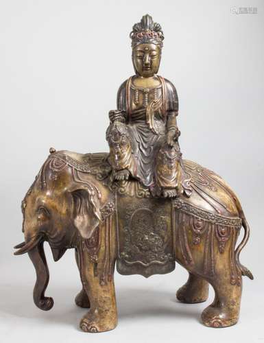 Großes Räuchergefäß 'Guanyin auf Elefant', China, ...