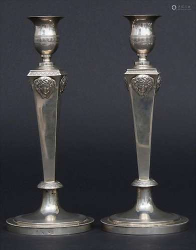 Paar Empire Kerzenleuchter / A pair of candlesticks, Carl Go...