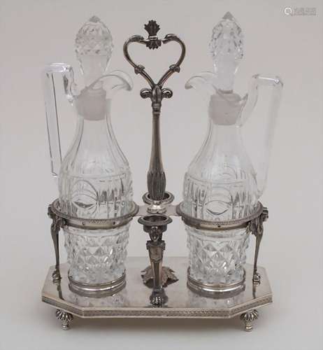 Empire-Huiliere / An oil and vinegar cruet set, Paris, 1798-...