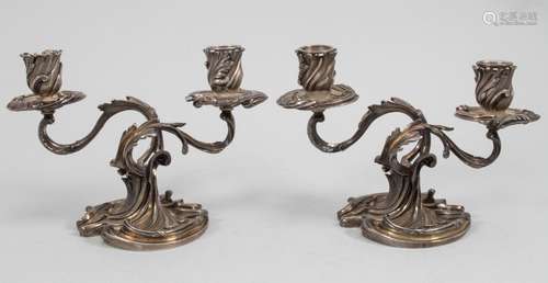 Paar Girandolen / A pair of silver girandoles, Bointaburet, ...