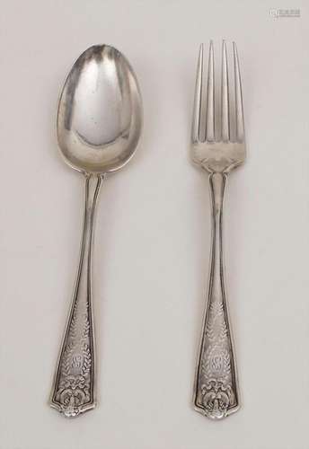 Dessert Gabel und Löffel / A dessert fork and a spoon, Tiffa...