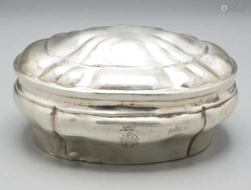 Barock Zuckerdose / A Baroque silver sugar box, Wien, 1755