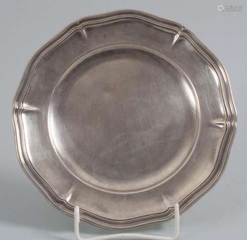 Silberteller / Assiette en argent massif / A silver plate, O...