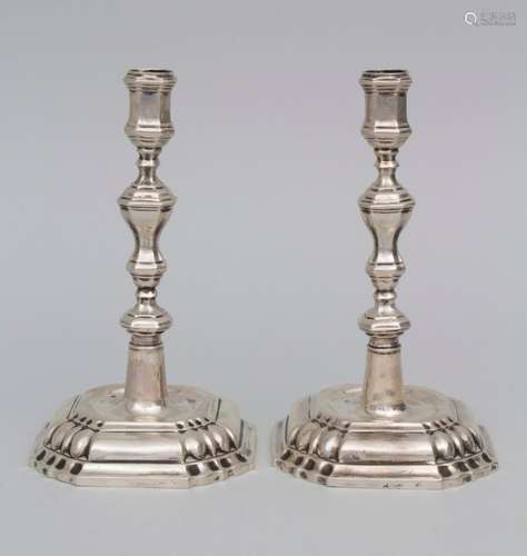 Paar Barock Leuchter / A pair of Baroque silver candlesticks...