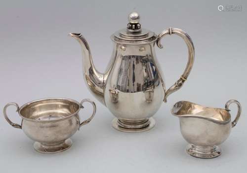 Silber Kaffeeset / A silver coffee set, Grann & Laglye, ...