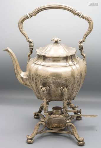 Teekanne mit Rechaud / A silver teapot with heater, Theodor ...