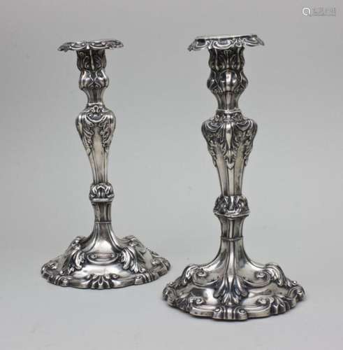 Paar Leuchter/A Pair of Candlesticks, wohl Skandinavien, 18....