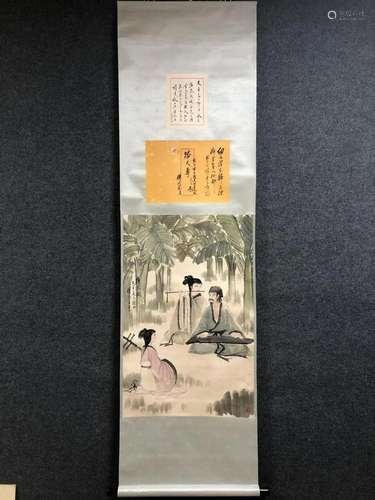 A Chinese Ink Painting Hanging Scroll By Fu Baoshi