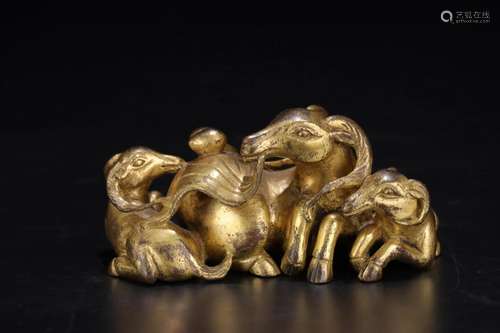 A Gilt-Bronze Paperweight