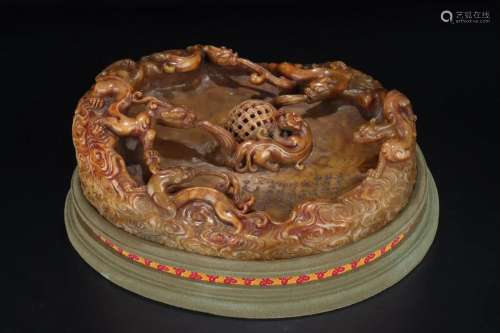 A Carved Tianhuang Ornament