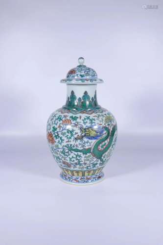 A Blue And White Doucai Jar And Cover