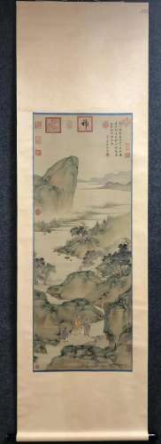 A Chinese Ink Painting Hanging Scroll By Qian Weicheng