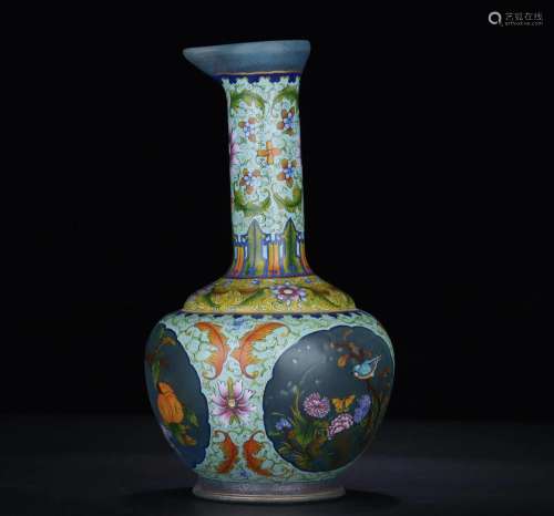 A Glass Long-Necked Vase