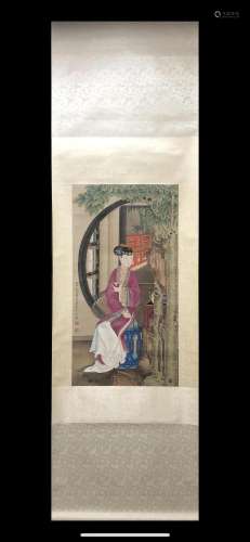 A Chinese Ink Painting Hanging Scroll By Yu Zhiding
