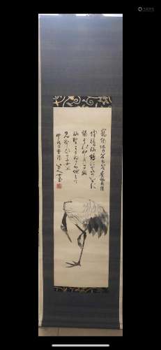 A Chinese Ink Painting Hanging Scroll By Ba Da Shan Ren