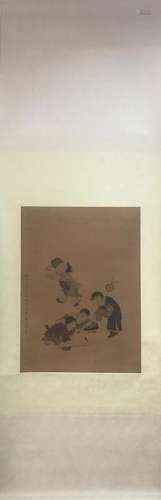 A Chinese Ink Painting Hanging Scroll By Yu Zhiding