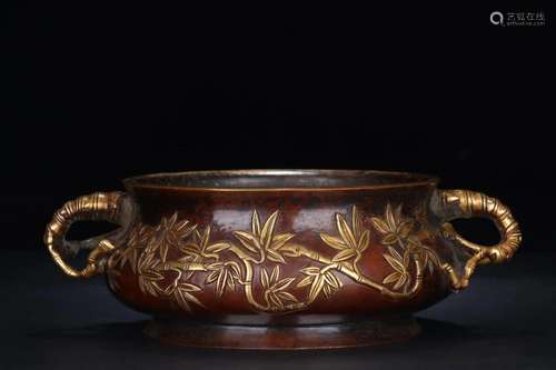 A Gilt-Bronze Censer