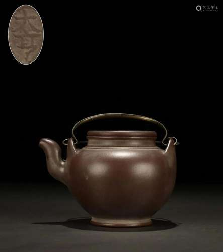 A Yixing Clay Ewer