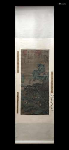 A Chinese Ink Painting Hanging Scroll By Wen Zhengming