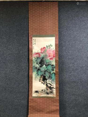 A Chinese Ink Painting Hanging Scroll By Xie Zhiliu