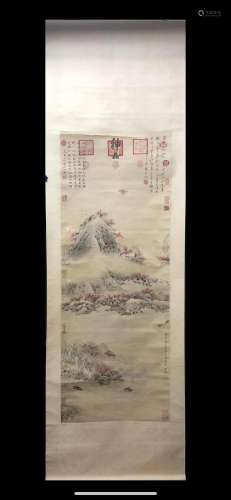 A Chinese Ink Painting Hanging Scroll By Yun Shouping
