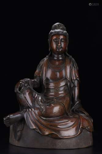 A Bronze Silver Thread-Inlaid Figure Of Avalokiteshvara