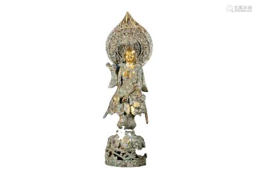 A Gilt-Bronze Figure Of Guanyin