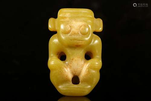 A Hongshan Culture Jade Pendant.