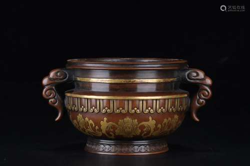 A Gilt-Bronze Censer