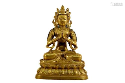 A Gilt-Bronze Figure Of Bodhisattva