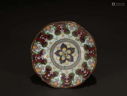 A Cloisonne Enamel Candlestick