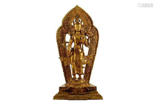 A Gilt-Bronze Figure of Tara